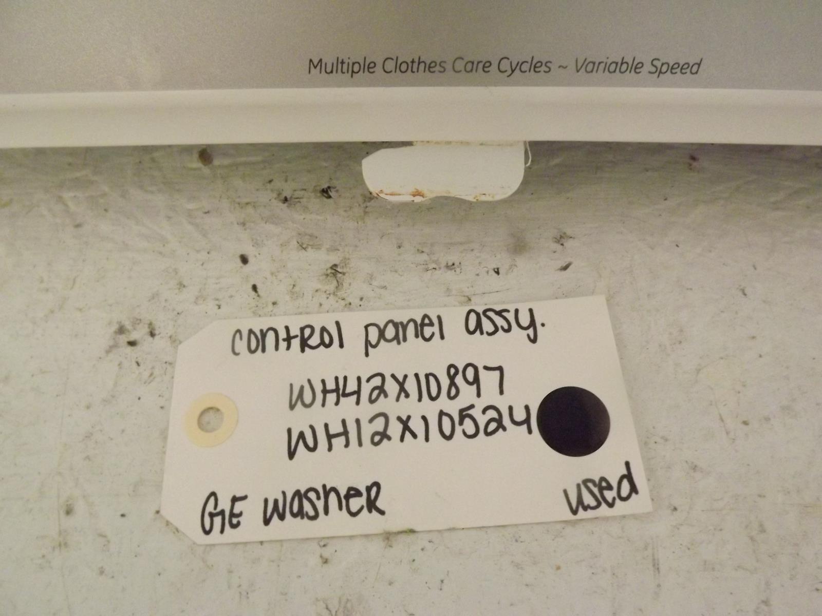 GE Washer WH42X10897 WH12X10524 Control Panel Assembly Used GE Washer WH42X10897 WH12X10524 Control Panel Assembly Used